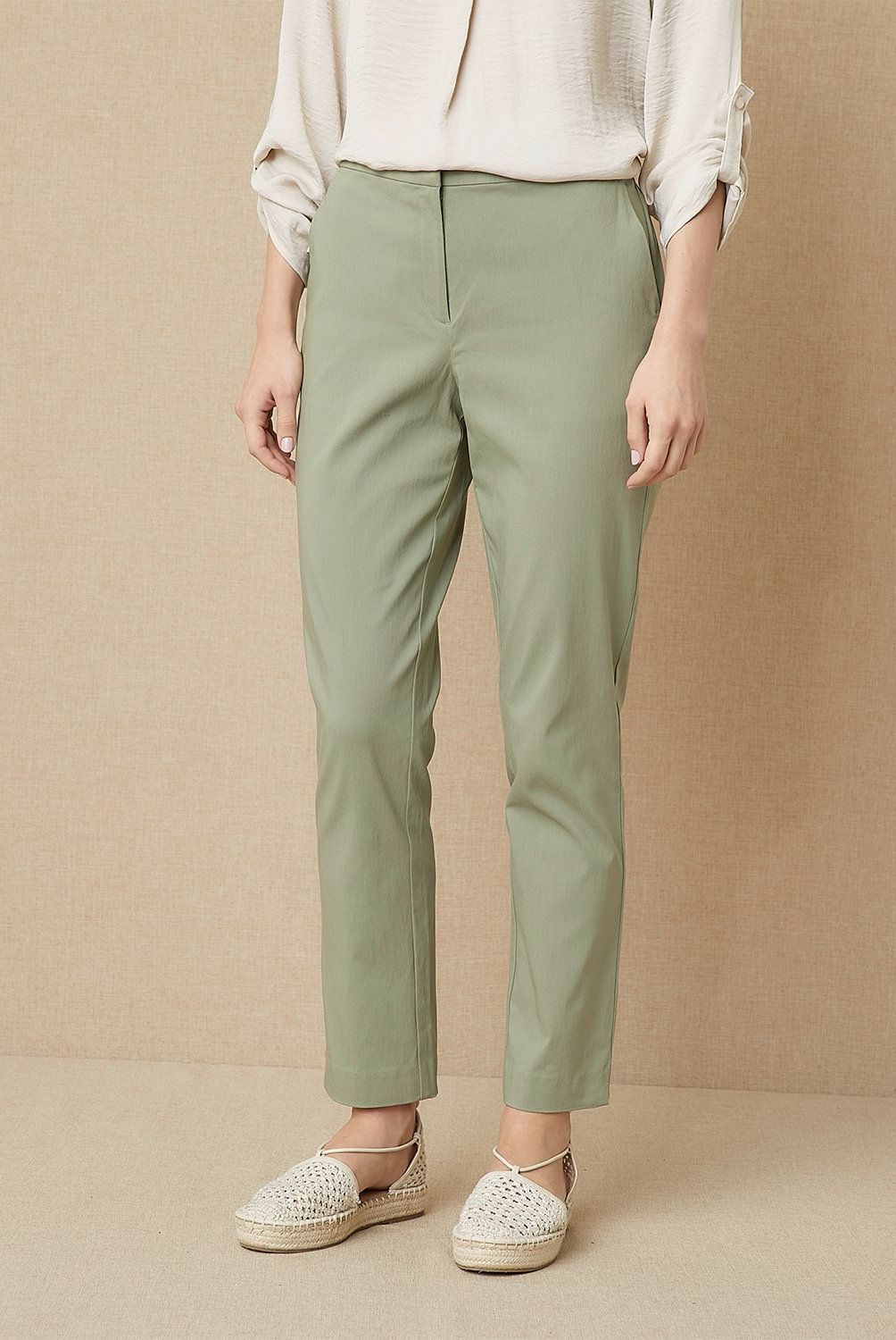 UNIVERSITY CLUB - Pantalón Mujer University Club Viscosa Straight Tiro Alto
