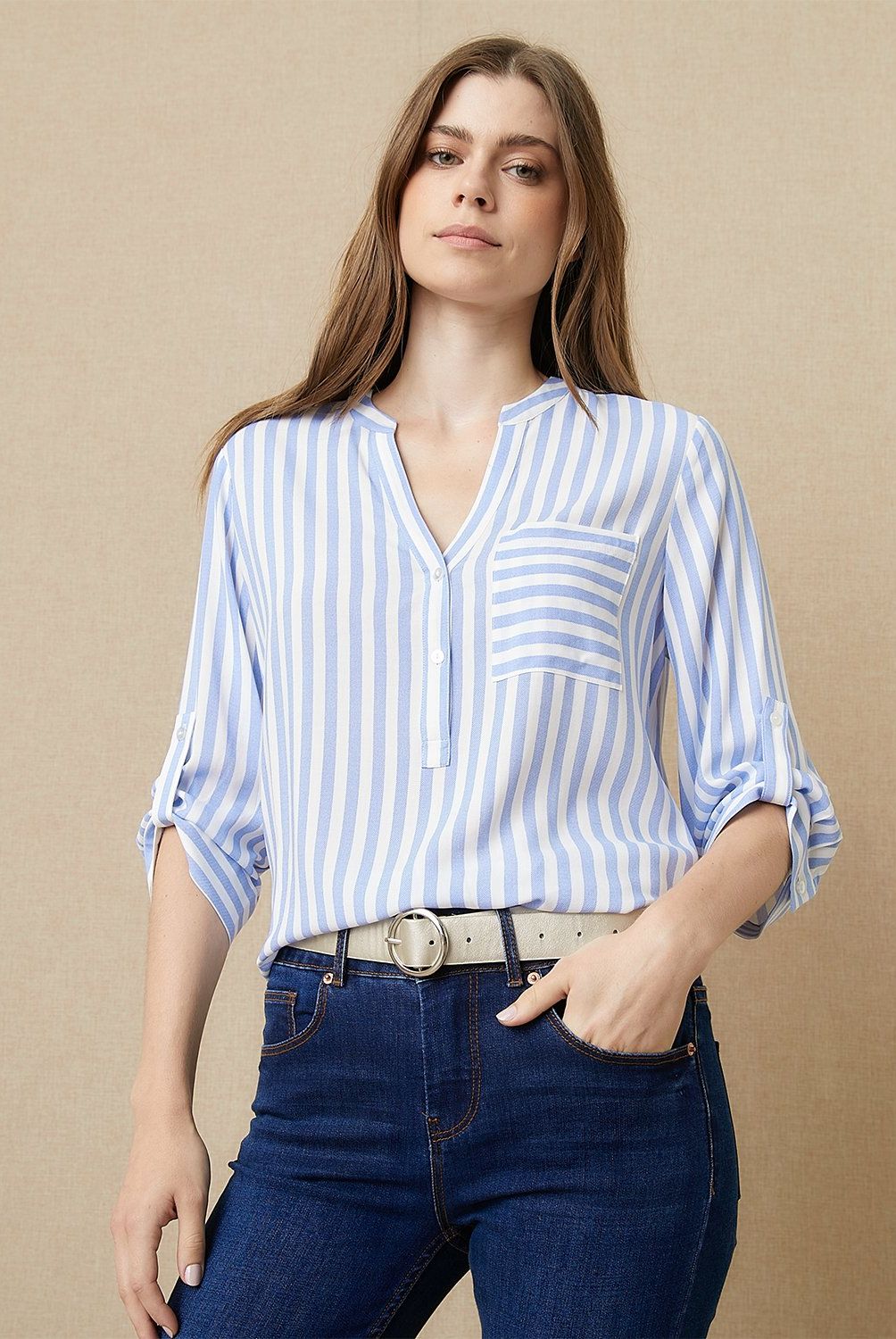 UNIVERSITY CLUB - Blusa Manga Larga Mujer University Club Viscosa Flores