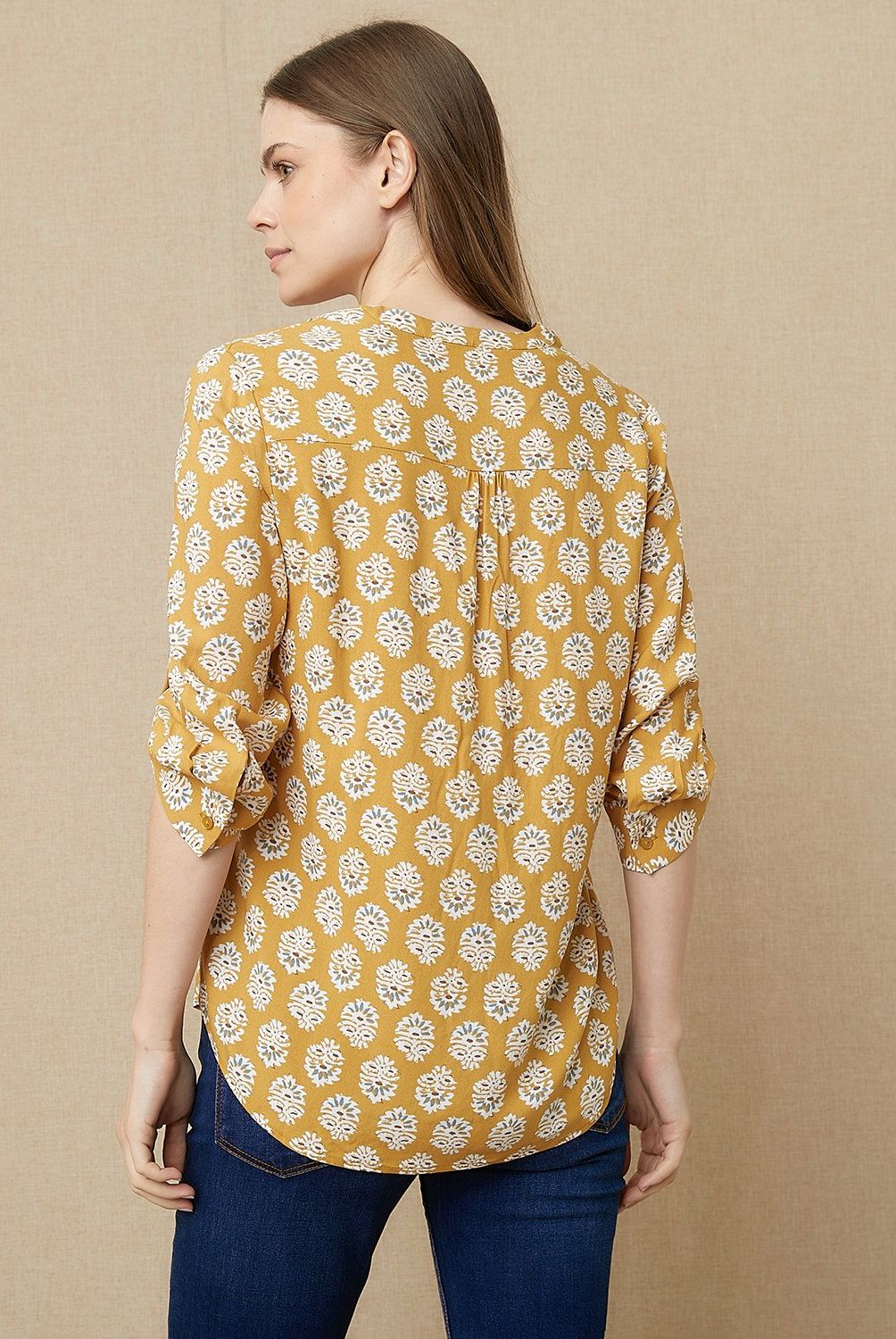 UNIVERSITY CLUB - Blusa Manga Larga Mujer University Club Viscosa Flores