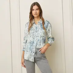 BASEMENT - Blusa Mujer Manga Larga Diseño Animal Print