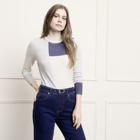 Sweater Manga Larga Mujer Cuello Alto Liso