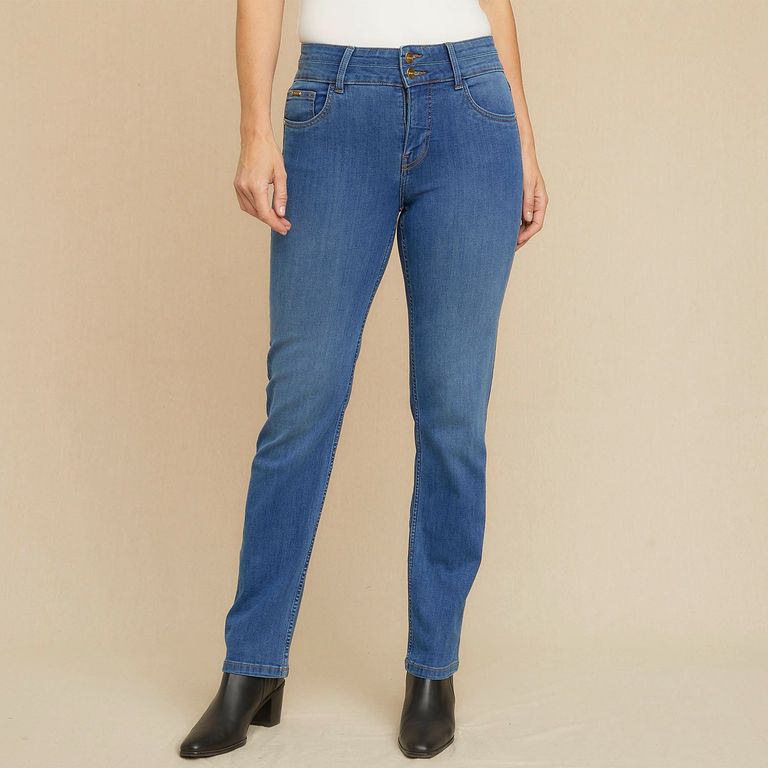 S COCCI Jeans Straight Tiro Medio Mujer