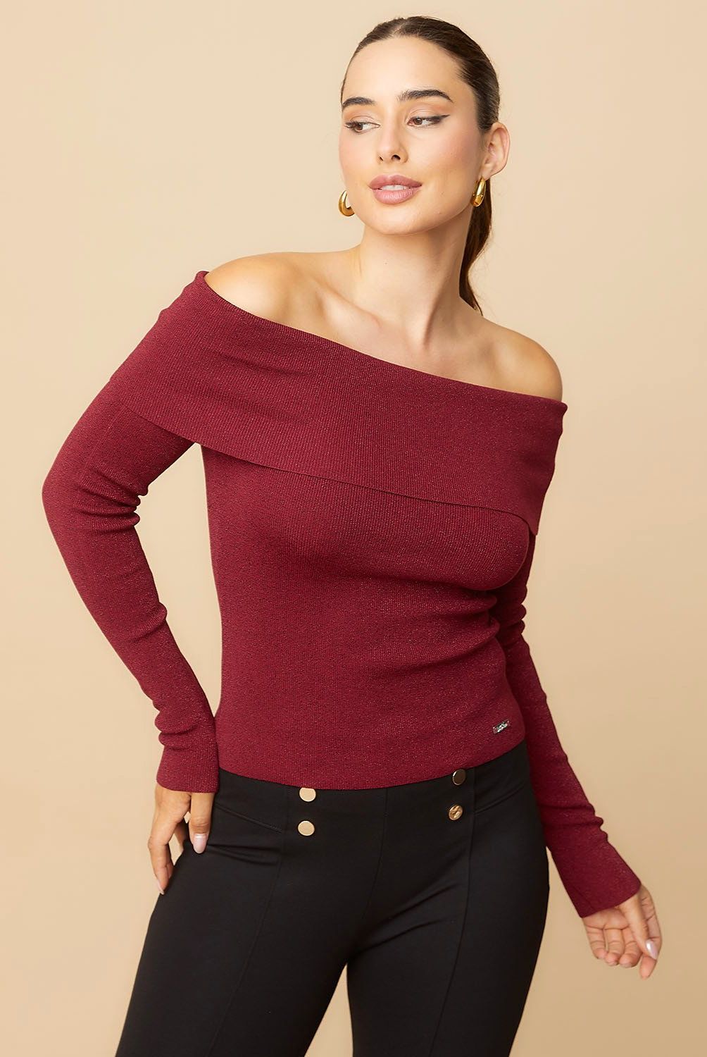 MOSSIMO - Polera Manga Larga Mujer Mossimo