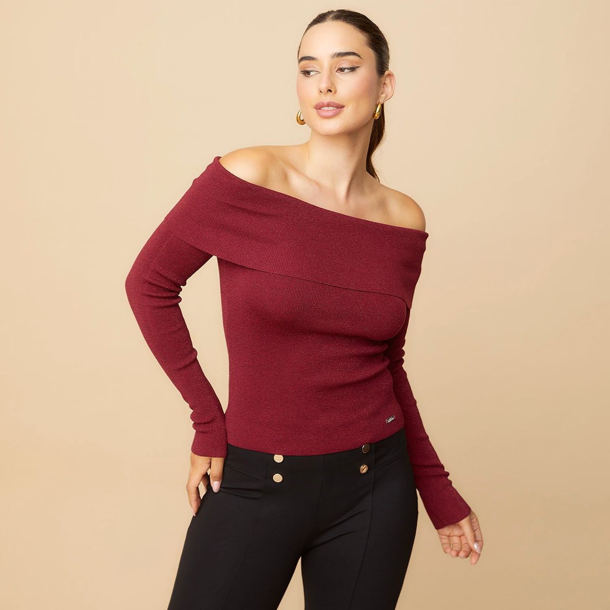 MOSSIMO - Polera Manga Larga Mujer Mossimo