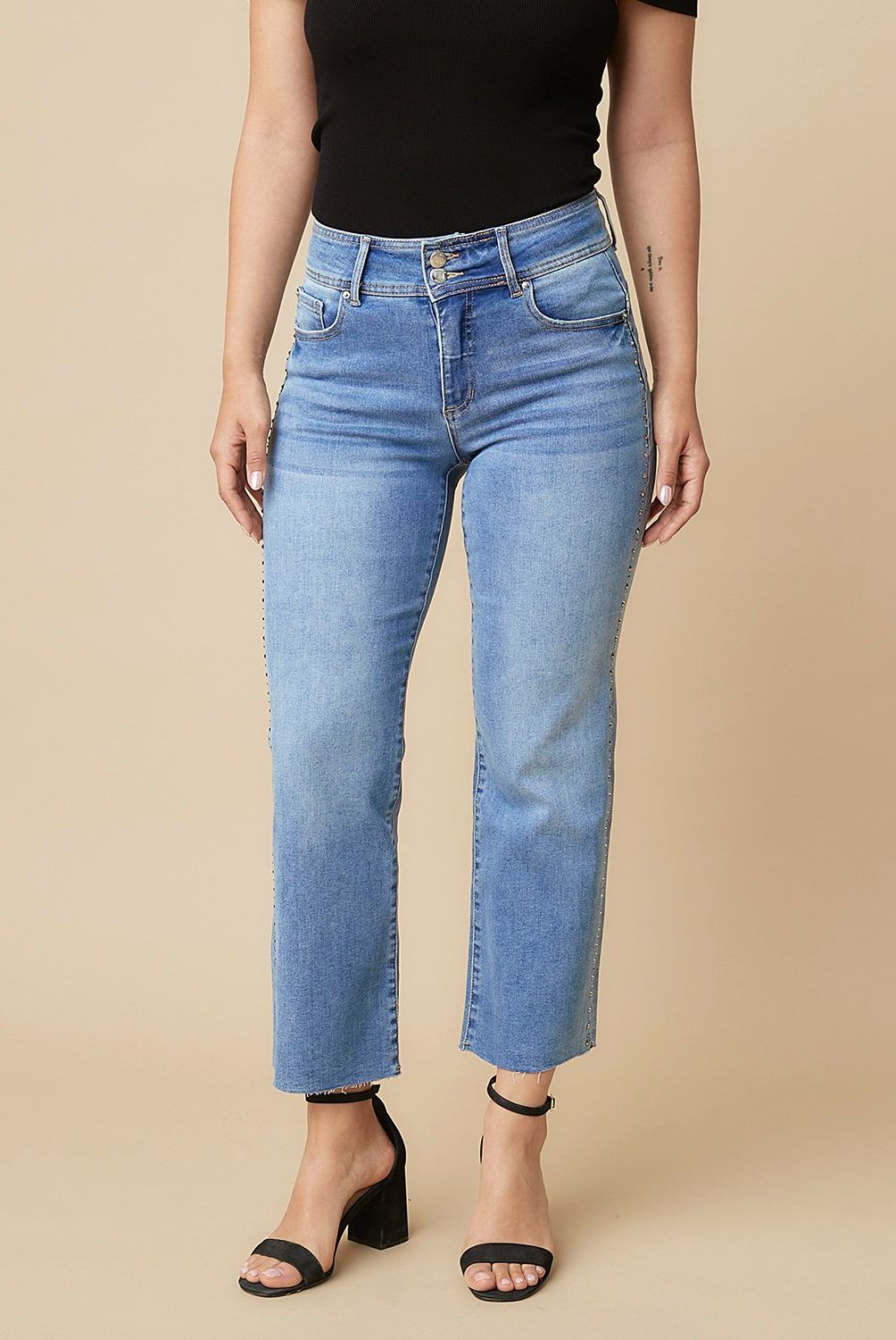 MOSSIMO - Jeans Straight Tiro Alto Mujer Mossimo