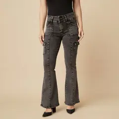 MOSSIMO - Jeans Cargo Tiro Medio Mujer