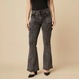 MOSSIMO - Jeans Cargo Tiro Medio Mujer
