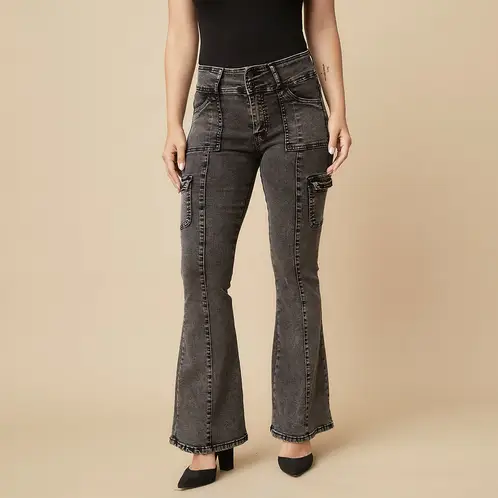 MOSSIMO - Jeans Cargo Tiro Medio Mujer