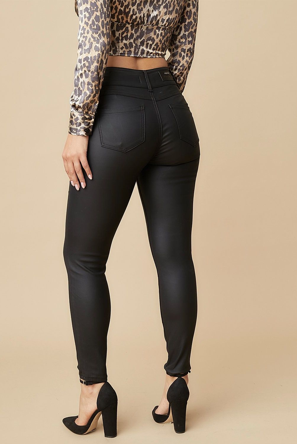 MOSSIMO - Jeans Skinny PU Tiro Medio Mujer Mossimo