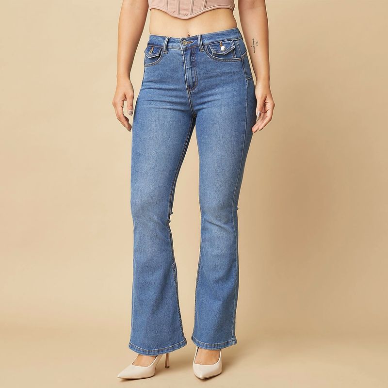 MOSSIMO - Jeans Flare Tiro Medio Mujer Mossimo