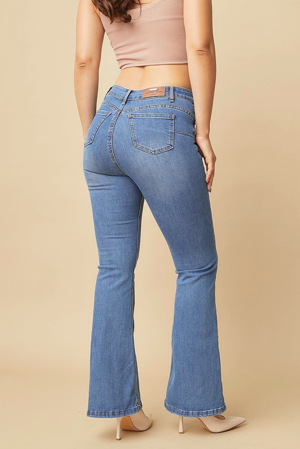 MOSSIMO - Jeans Flare Tiro Medio Mujer Mossimo