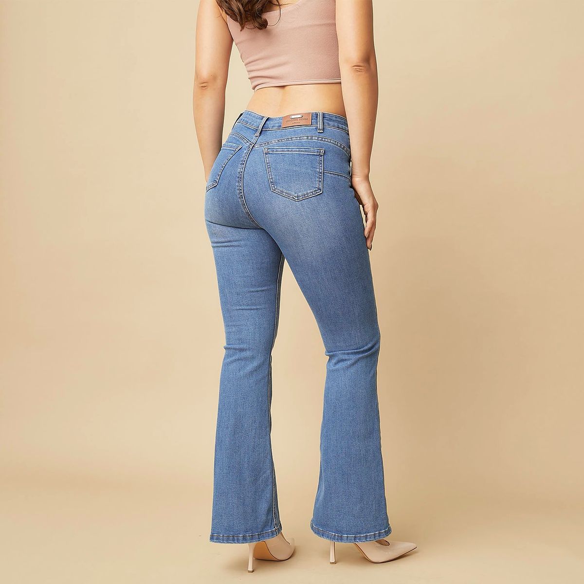 MOSSIMO - Jeans Flare Tiro Medio Mujer Mossimo