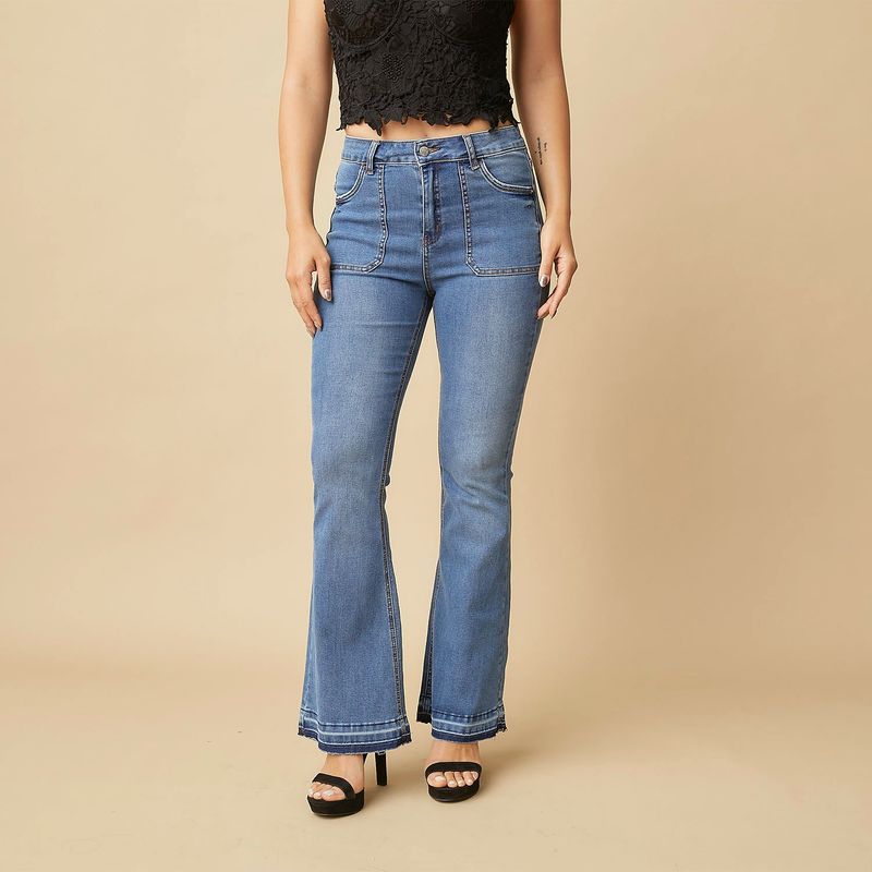 MOSSIMO - Jeans Flare Tiro Medio Mujer Mossimo