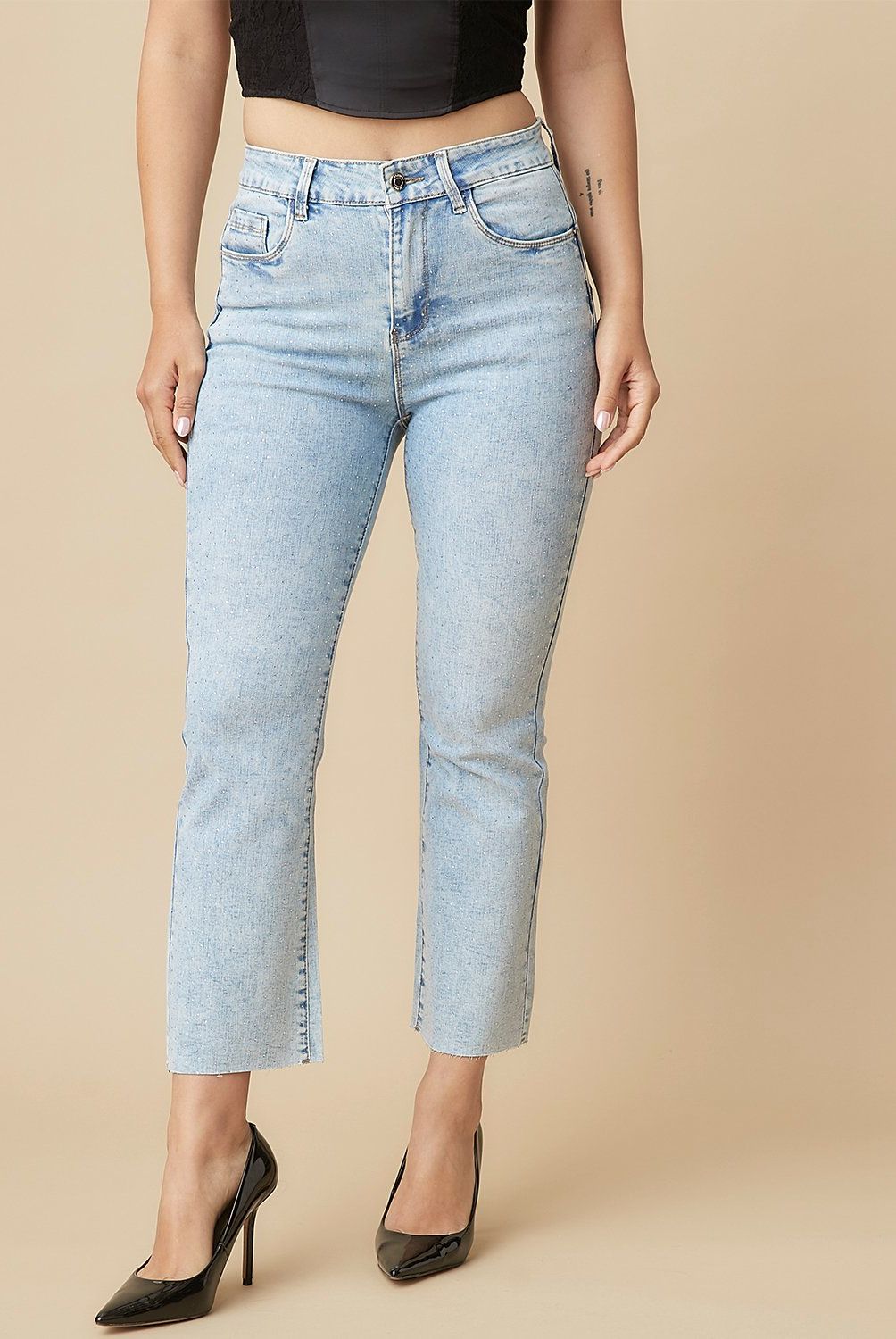 MOSSIMO - Jeans Flare Tiro Medio Mujer Mossimo