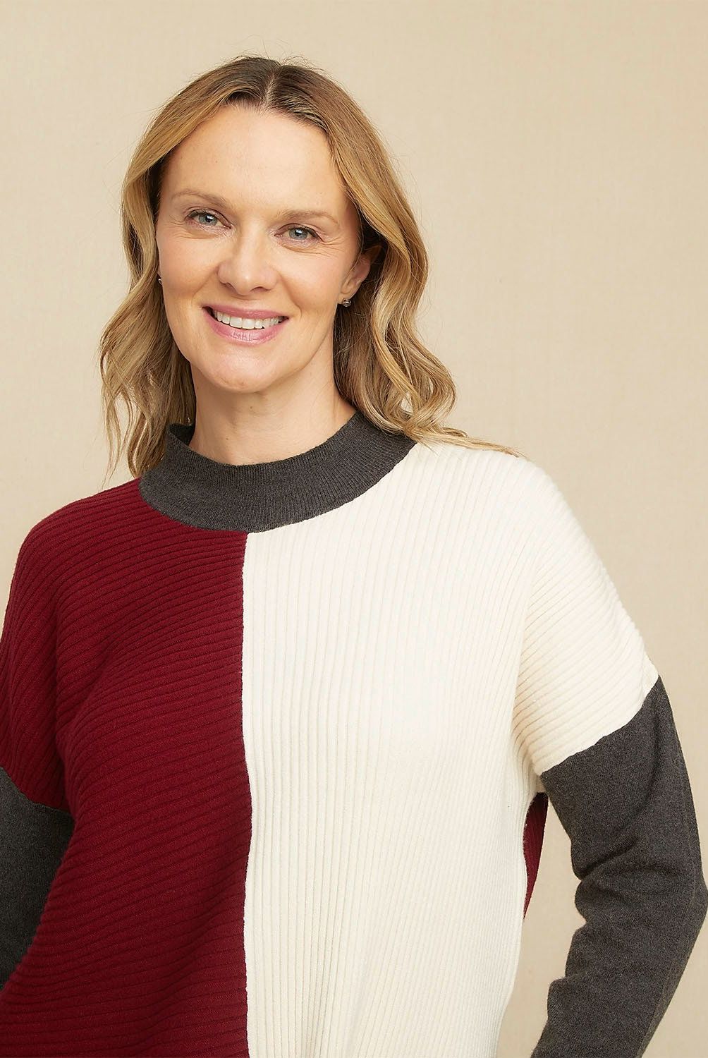 S COCCI - Sweater S.Cocci Mujer Manga Larga Cuello Redondo Diseño Liso