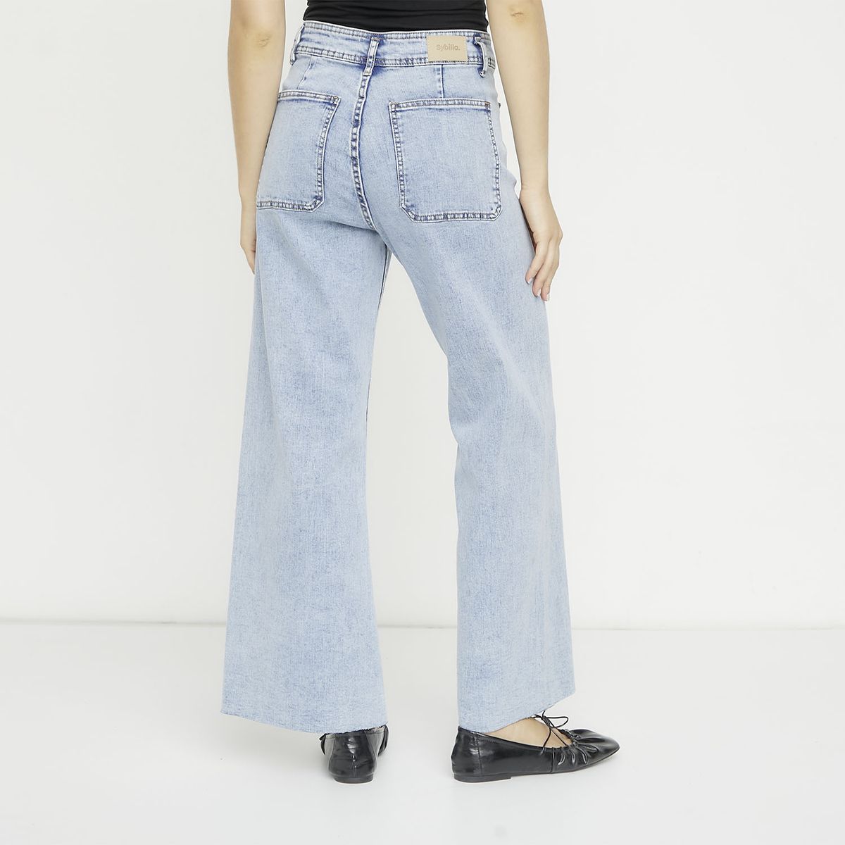 SYBILLA - Jeans Flare Tiro Medio Mujer Sybilla