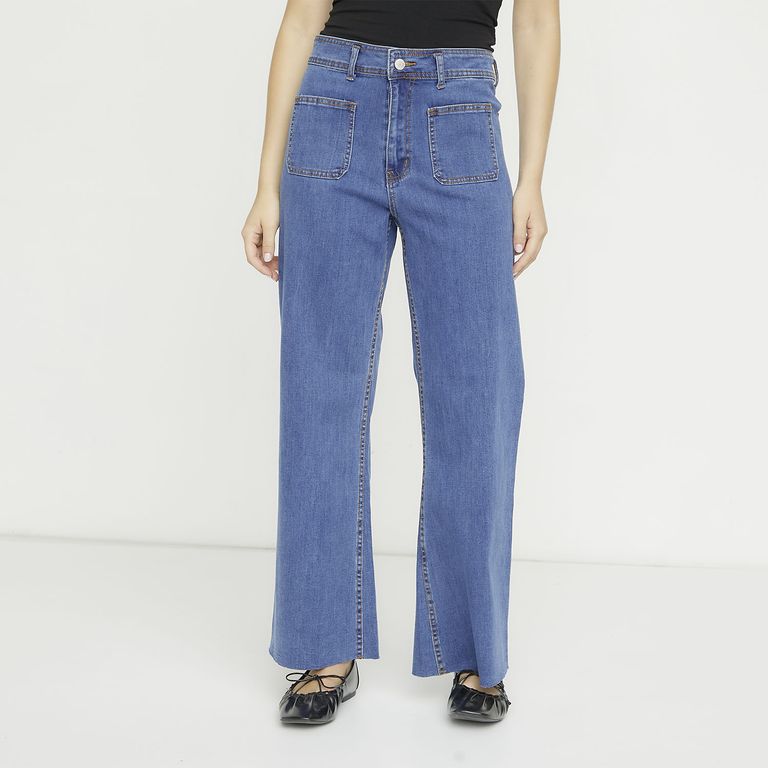 SYBILLA Jeans Marine Tiro Medio Mujer