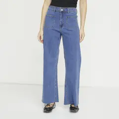 SYBILLA - Jeans Flare Tiro Medio Mujer