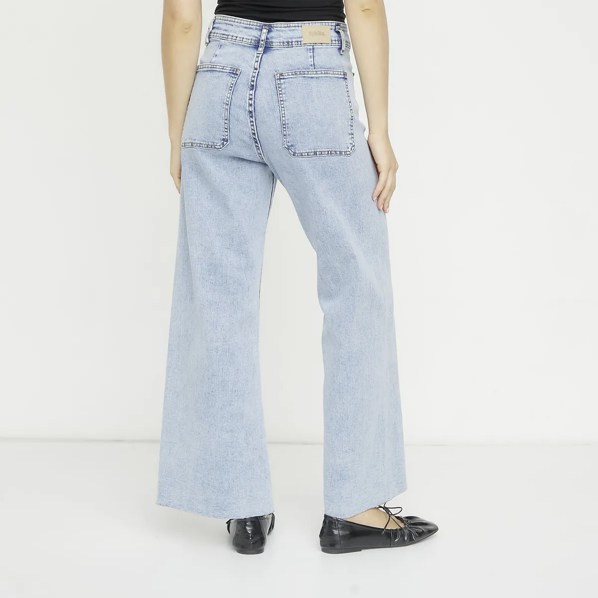 SYBILLA - Jeans Flare Tiro Medio Mujer Sybilla