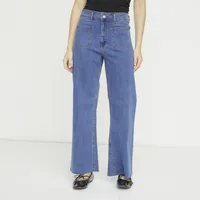 Jeans Flare Tiro Medio Mujer