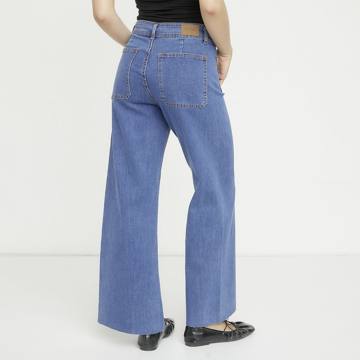 SYBILLA - Jeans Flare Tiro Medio Mujer Sybilla