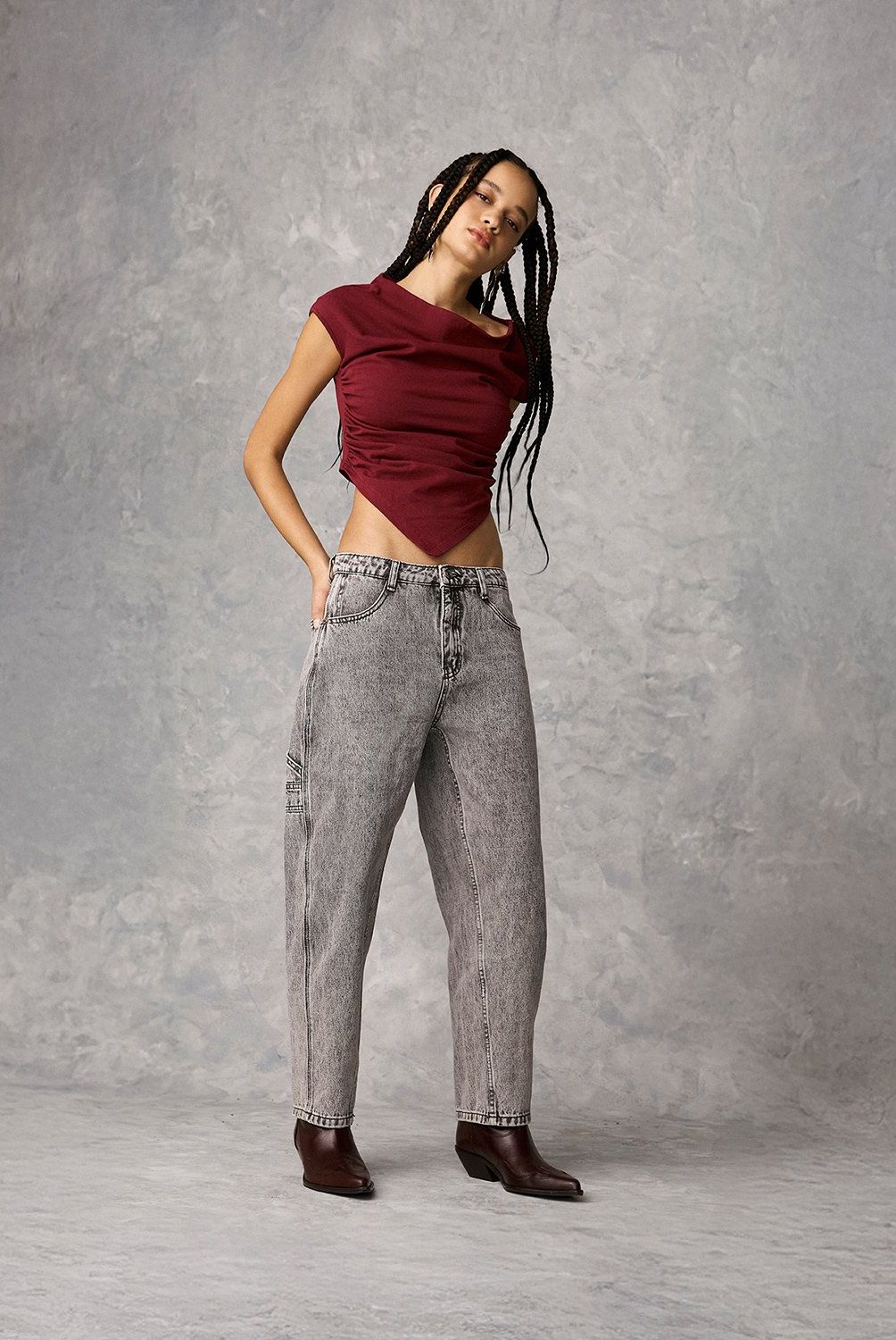 SYBILLA - Jeans Sybilla Wide Leg Tiro Medio Mujer Algodón Lyocell