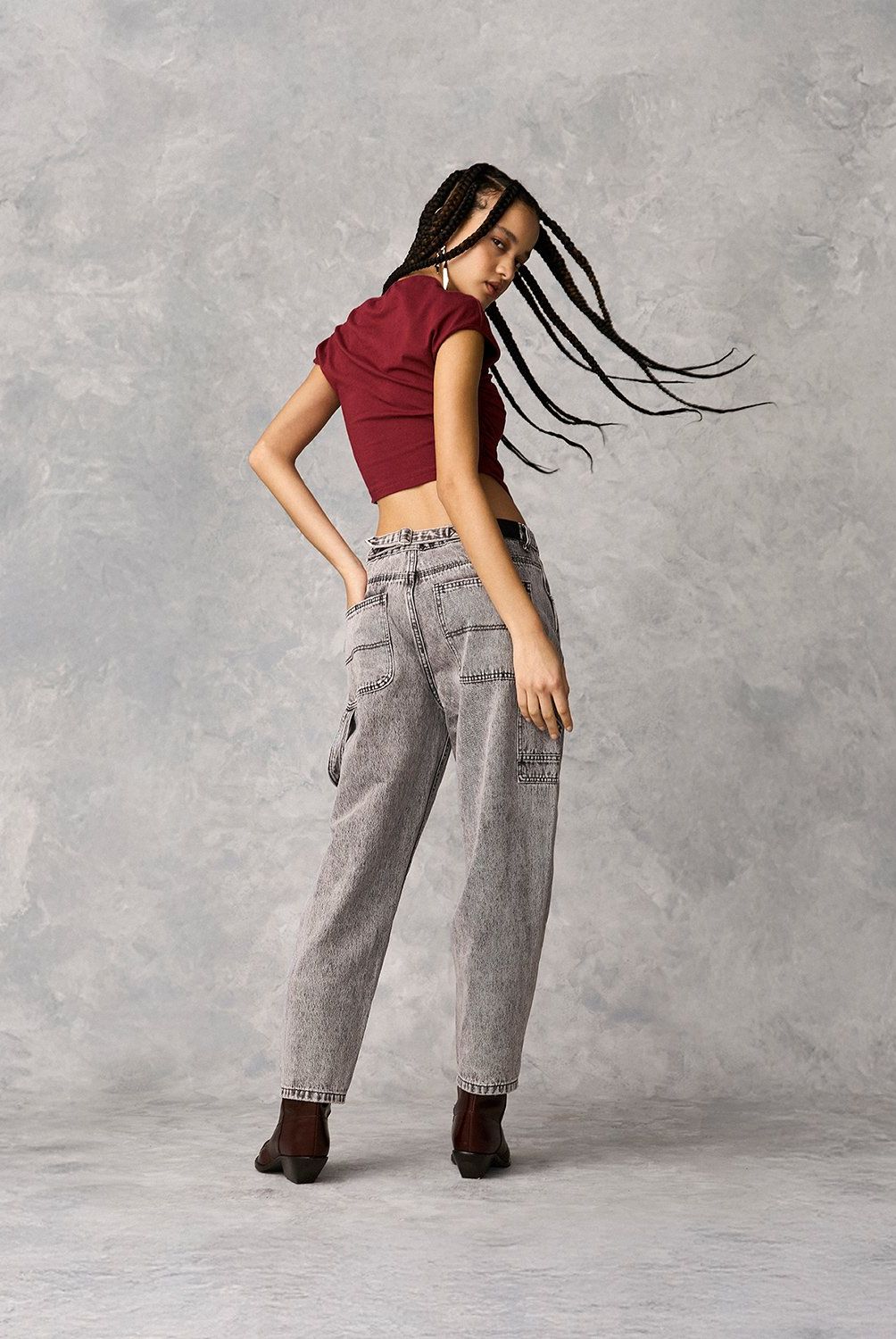 SYBILLA - Jeans Sybilla Wide Leg Tiro Medio Mujer Algodón Lyocell