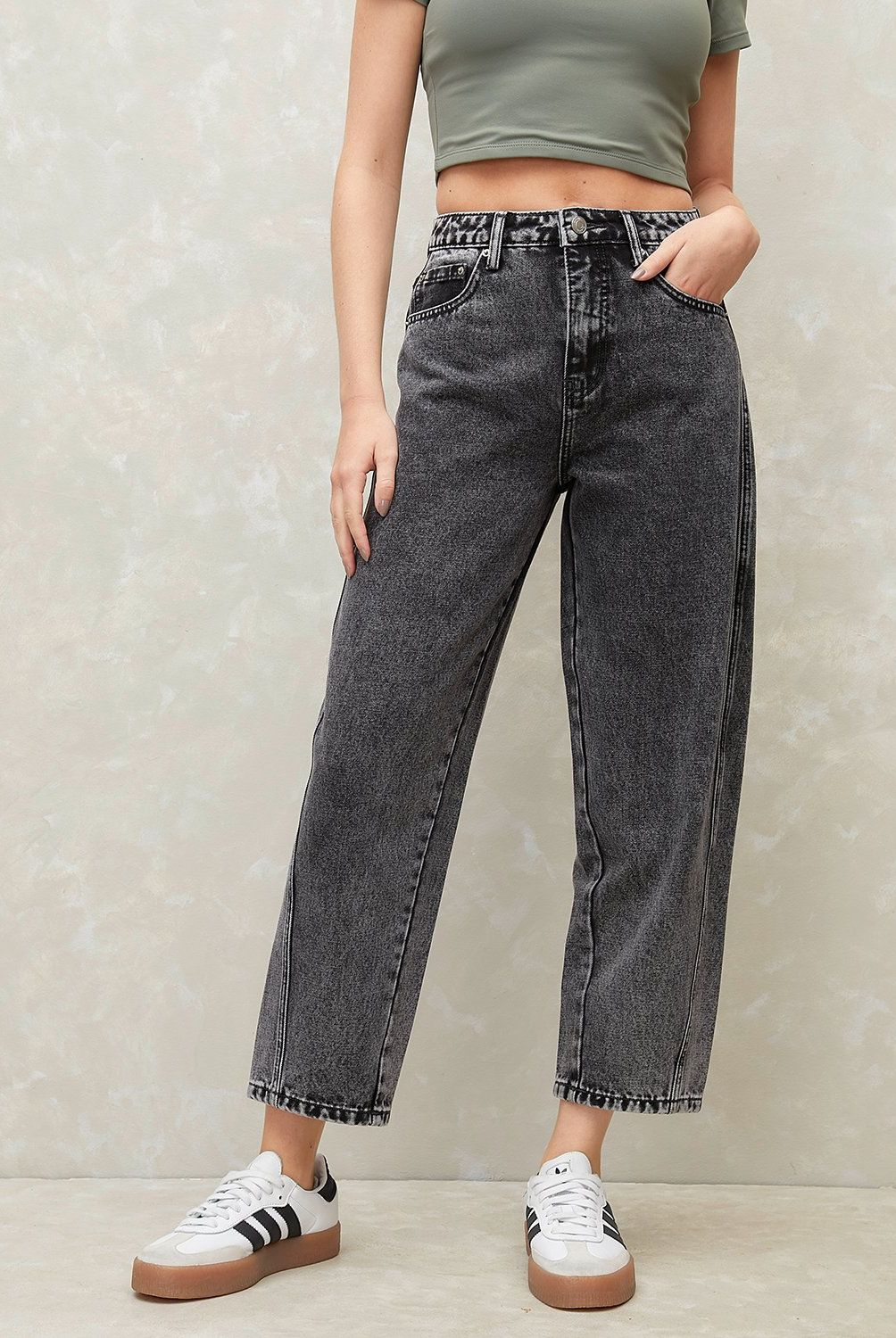 SYBILLA - Jeans Sybilla Wide Leg Tiro Medio Mujer Algodón Lyocell