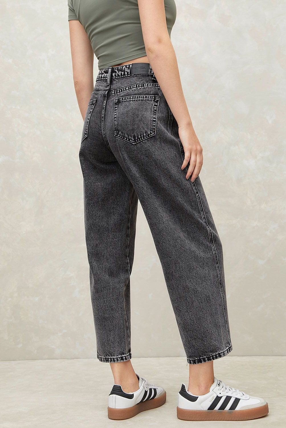SYBILLA - Jeans Sybilla Wide Leg Tiro Medio Mujer Algodón Lyocell
