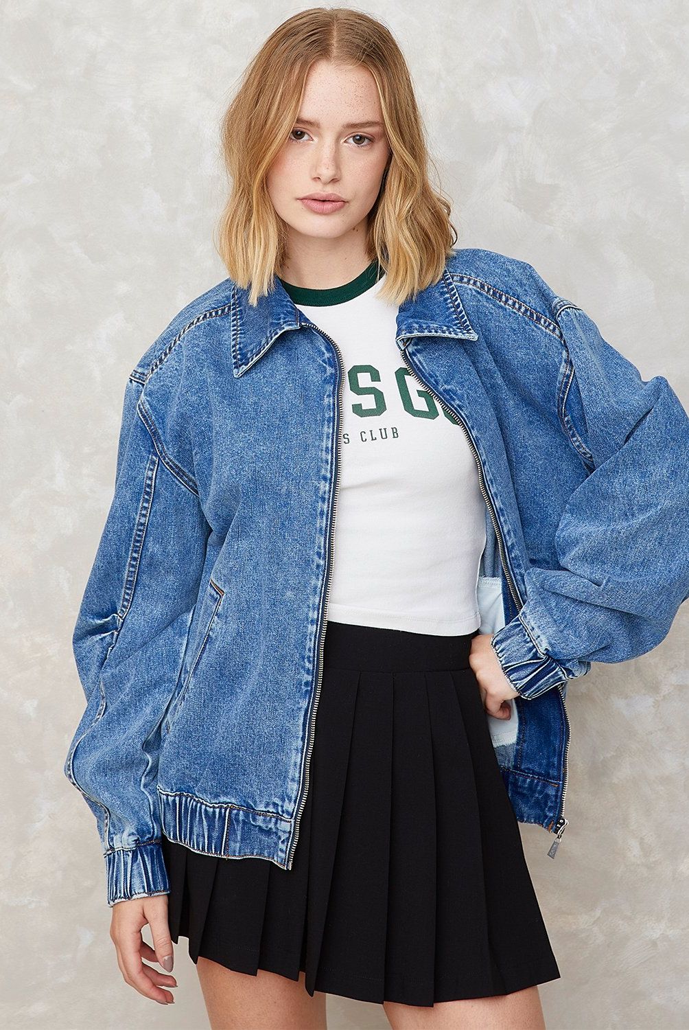 SYBILLA - Chaqueta Jeans Sybilla Algodón Manga Larga Mujer Azul