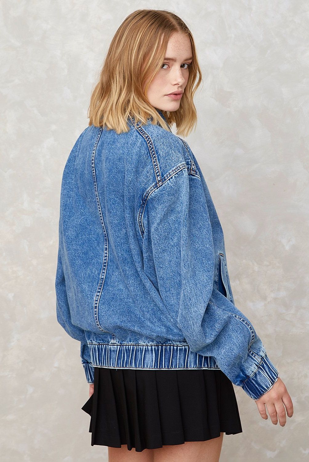 SYBILLA - Chaqueta Jeans Sybilla Algodón Manga Larga Mujer Azul