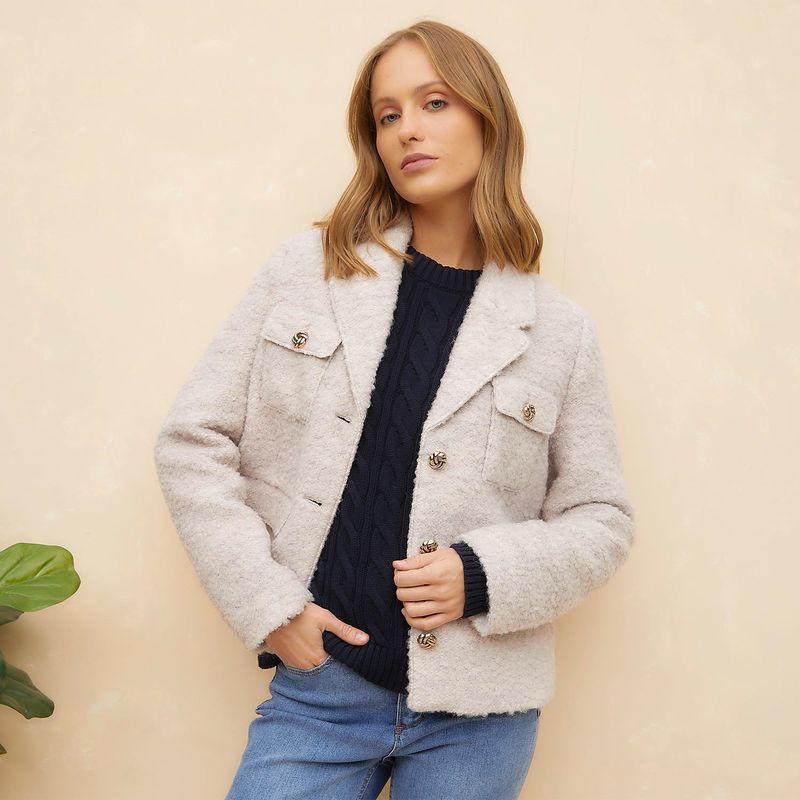 ELLE - Chaqueta Lana Mujer Elle