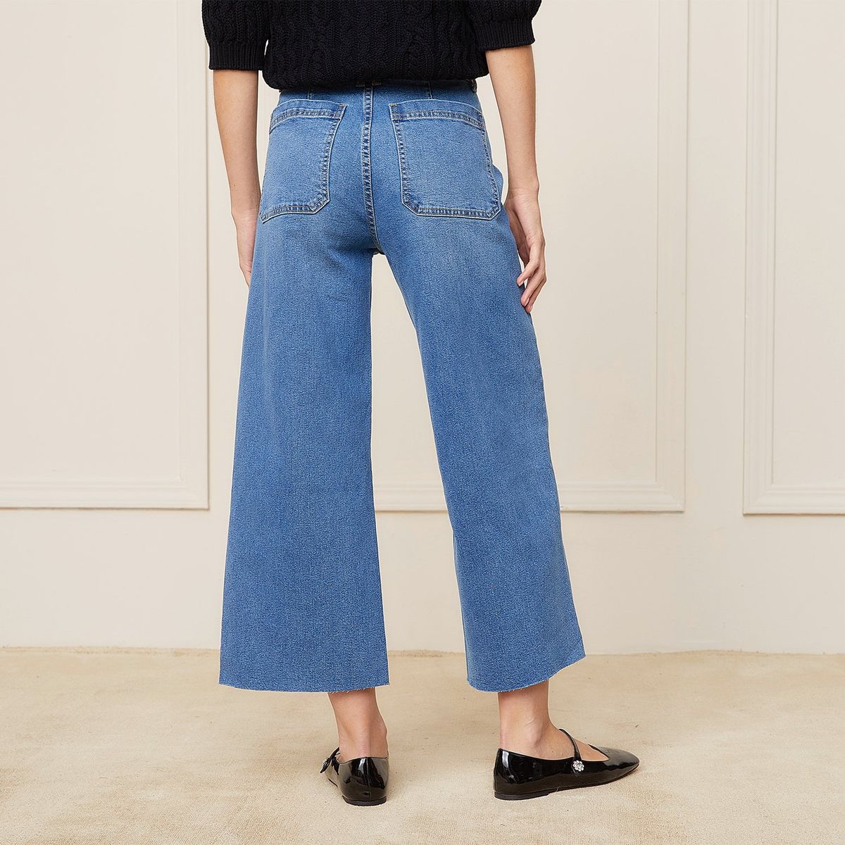 BASEMENT - Jeans Culotte Tiro Medio Mujer Basement