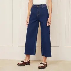 BASEMENT - Jeans Culotte Tiro Medio Mujer