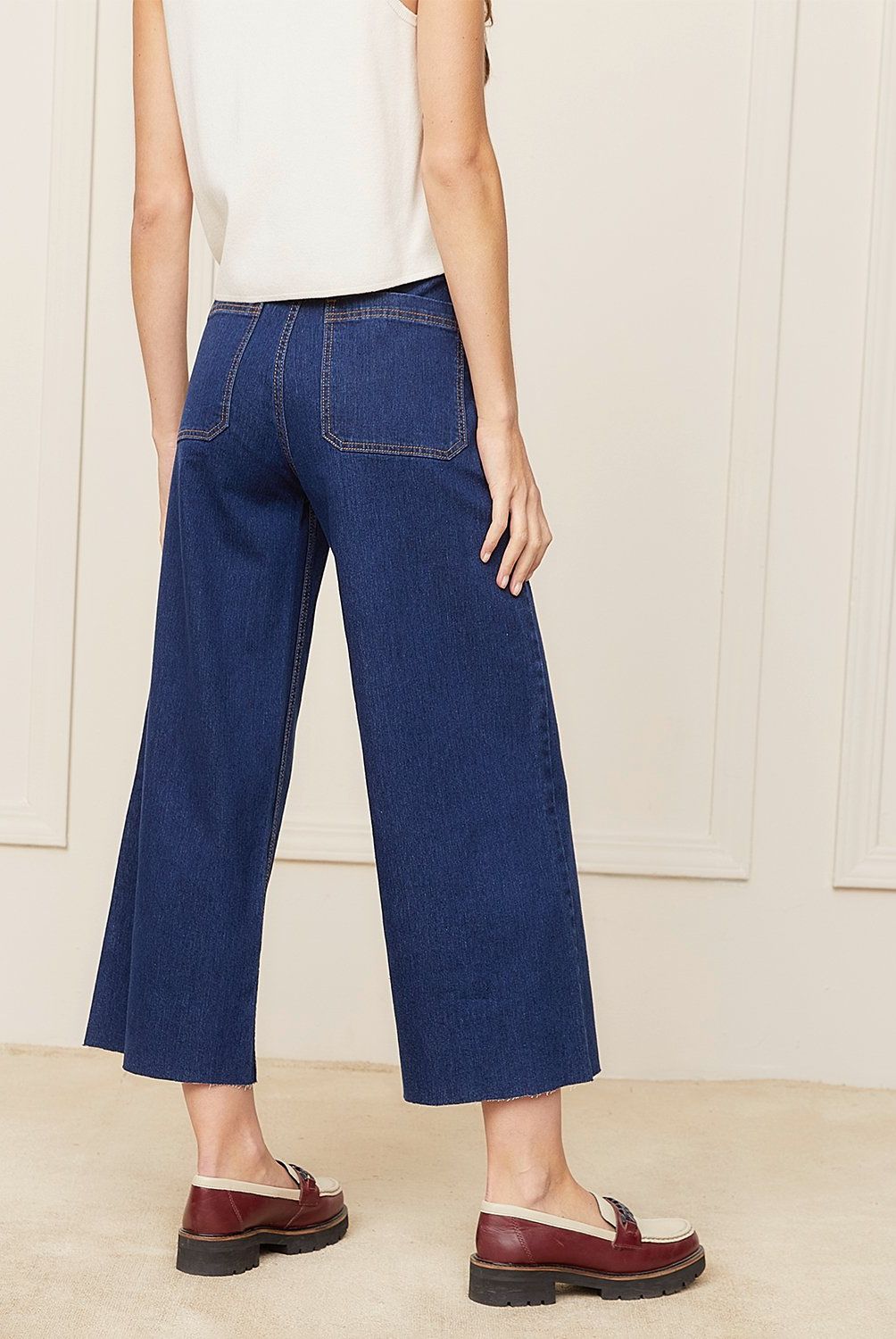 BASEMENT - Jeans Culotte Tiro Medio Mujer Basement