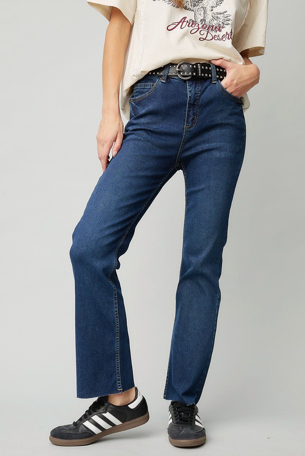 AMERICANINO - Jeans Crop Flare Tiro Alto Mujer Americanino