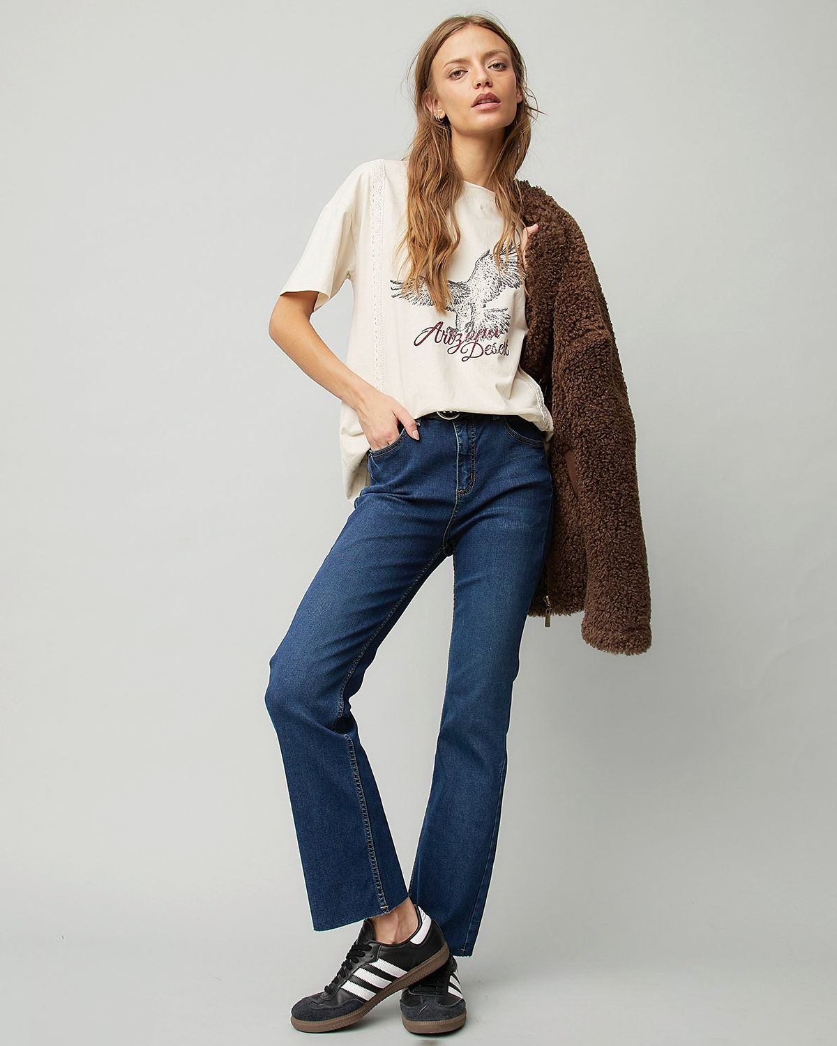 Tiro Alto Pantalon Negro Americanino AMERICANINO Jeans Crop Flare