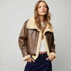 AMERICANINO - Chaqueta Mujer Diseño Liso Manga Larga