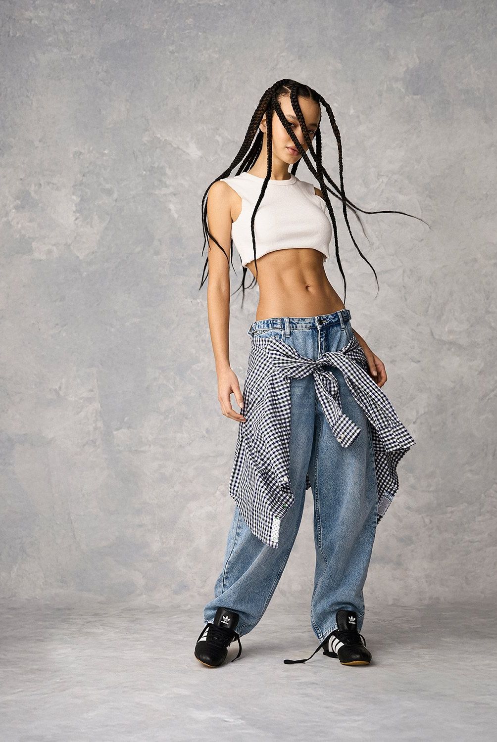 AMERICANINO - Jeans Baggy Tiro Alto Mujer Americanino
