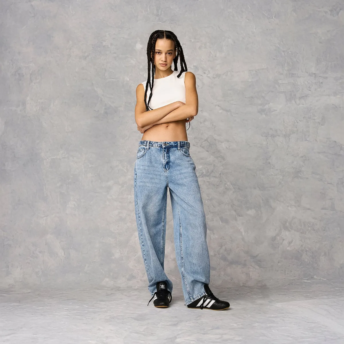 AMERICANINO - Jeans Americanino Baggy Tiro Alto Mujer Algodón