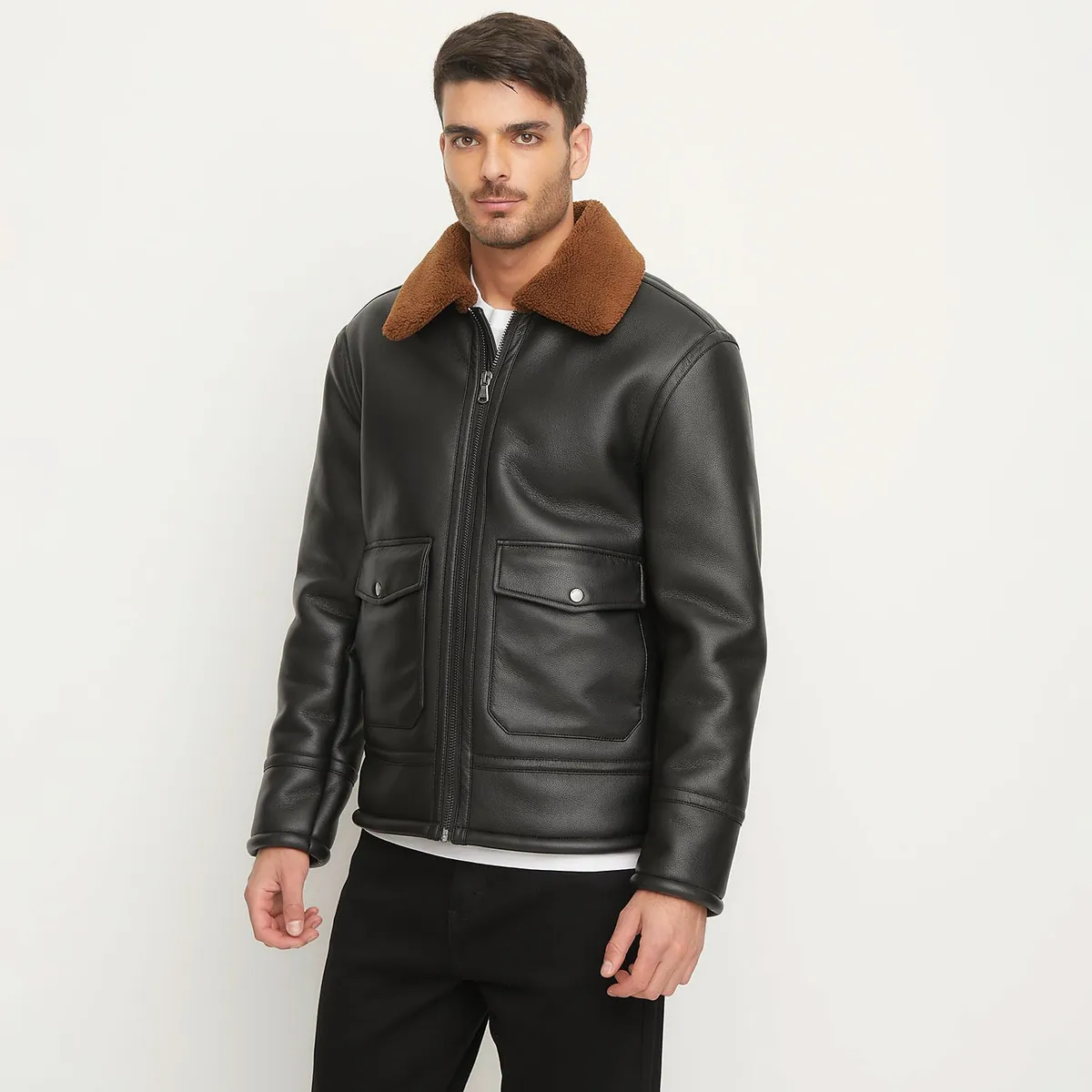 BASEMENT - Chaqueta De Eco Cuero Hombre Basement