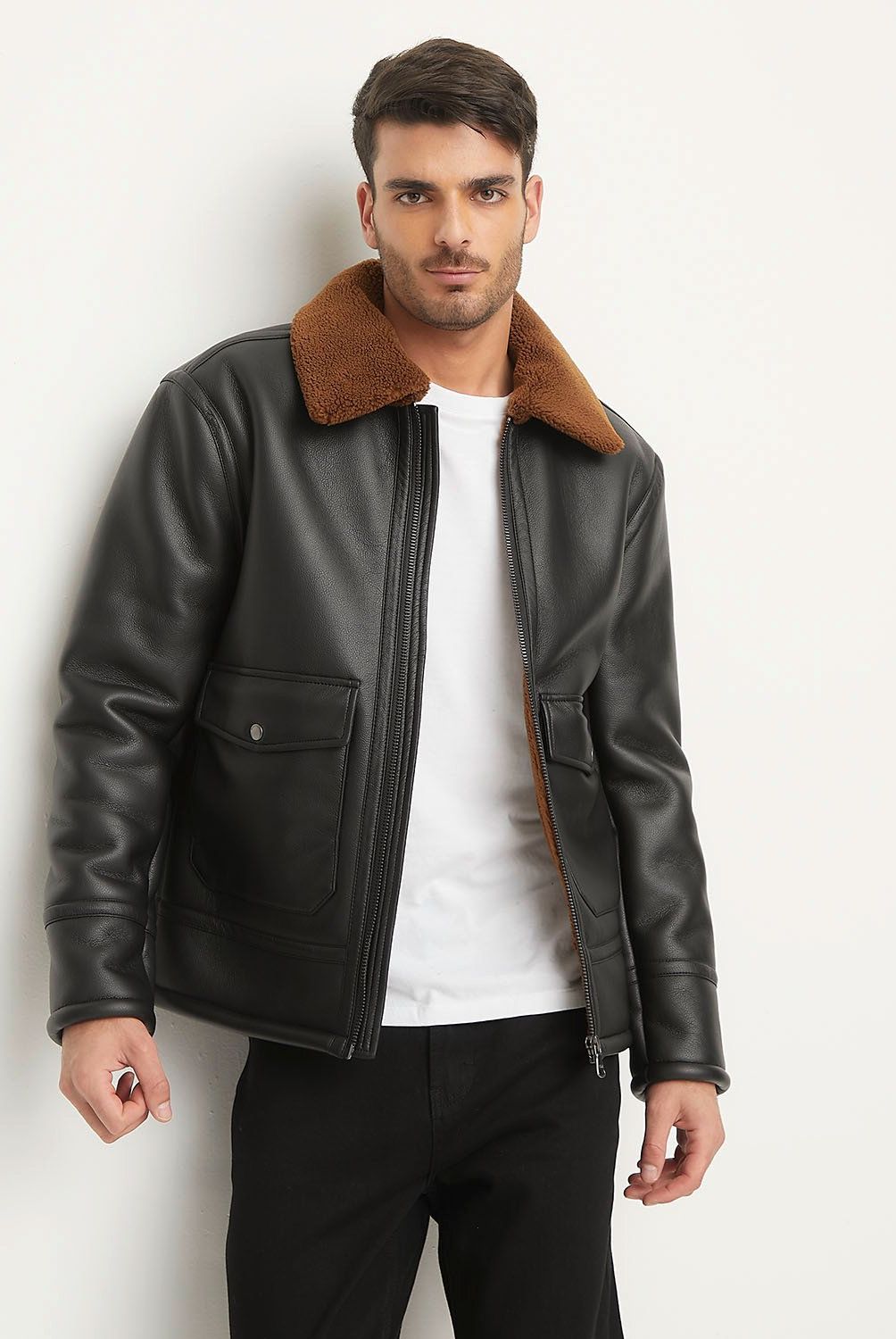 BASEMENT - Chaqueta De Cuero Basement Bond Hombre