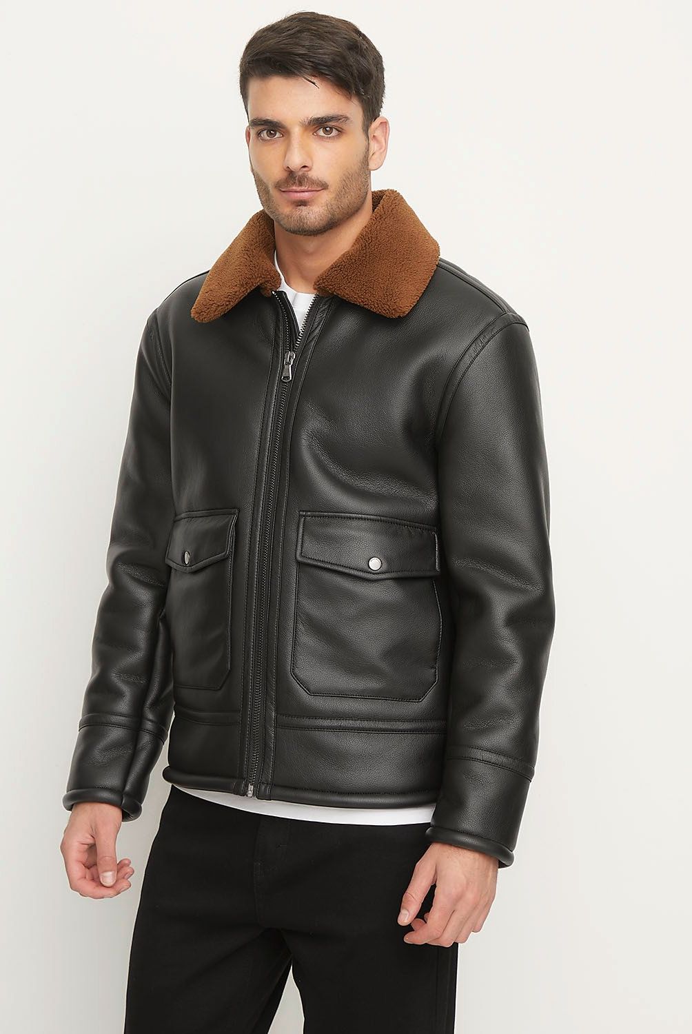 BASEMENT - Chaqueta De Cuero Basement Bond Hombre