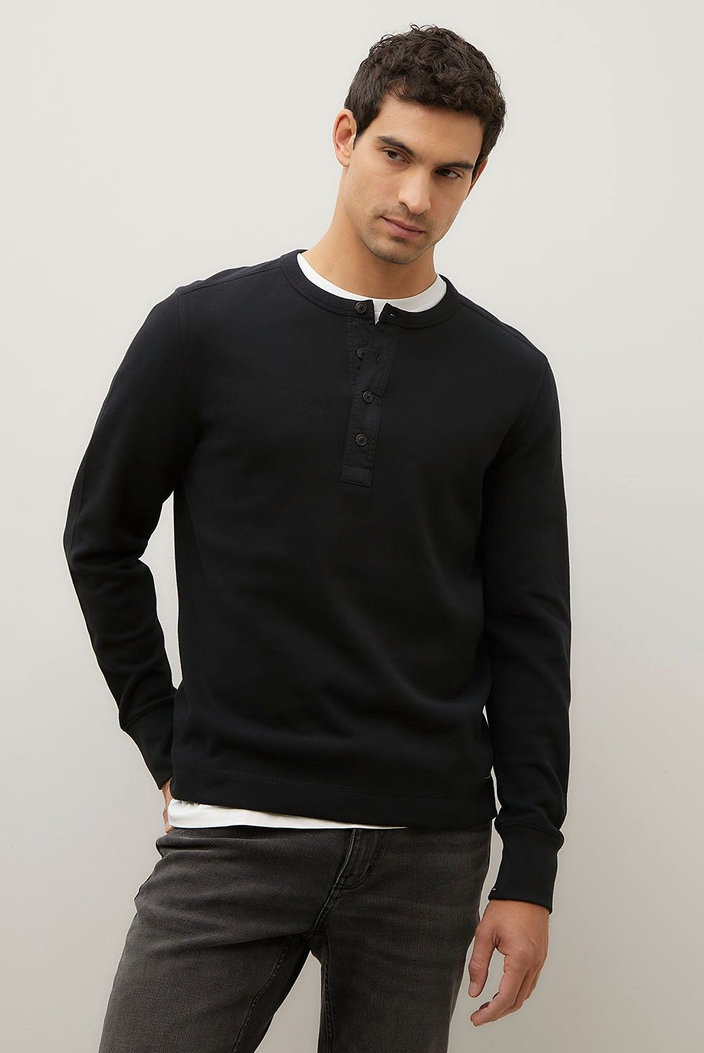 WOLF&HANK - Sweater Henley Algodón Wolf&Hank Hombre Manga Larga