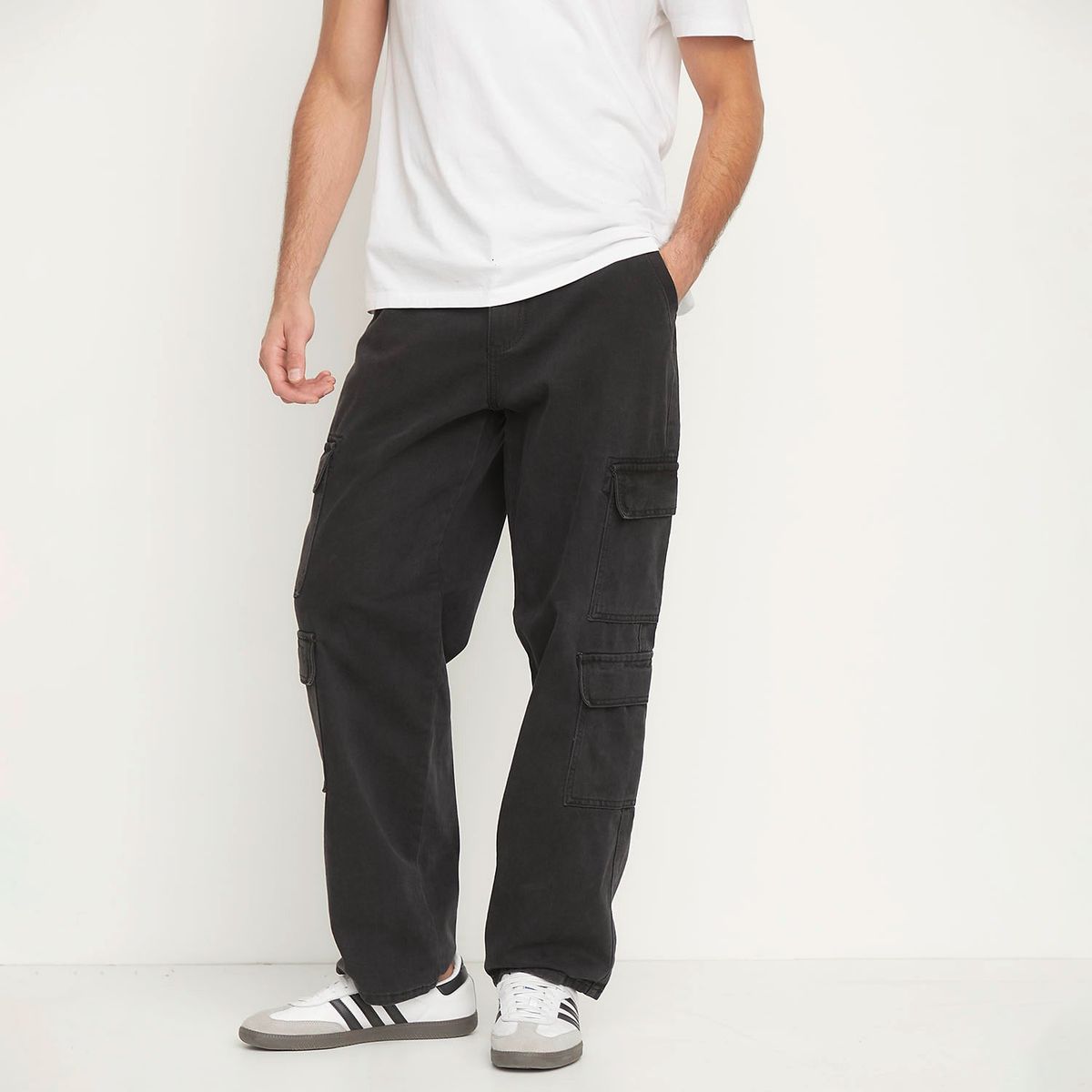 BASEMENT - Jeans Cargo 5 Bolsillos Algodón Hombre Basement