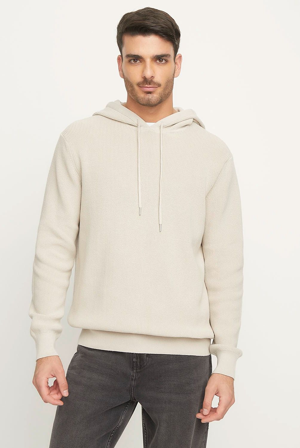 BASEMENT - Sweater Basement Hombre con Gorro Regular Fit