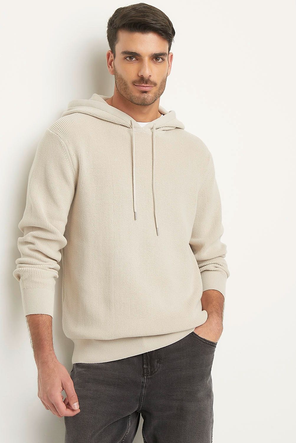 BASEMENT - Sweater Basement Hombre con Gorro Regular Fit