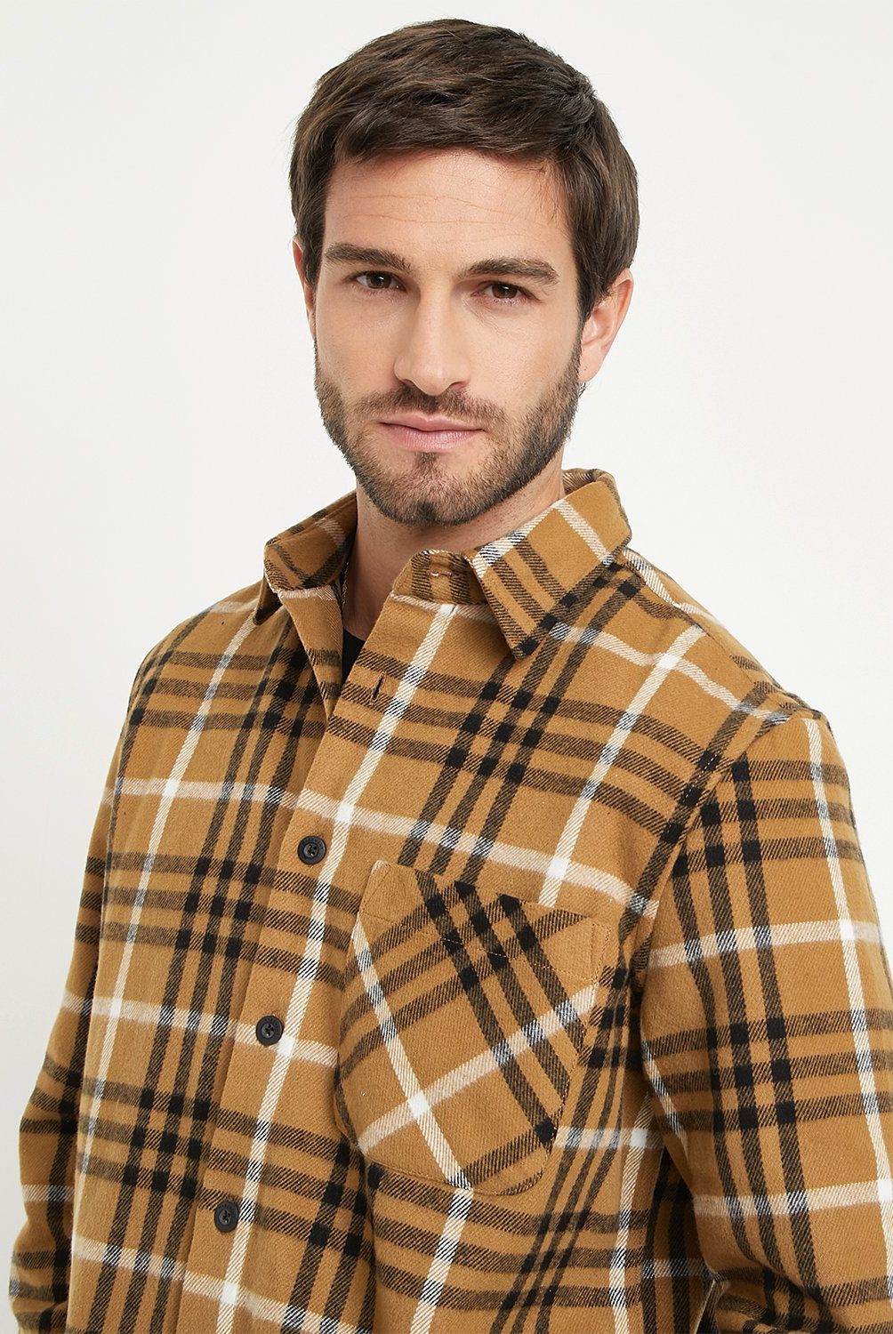 BASEMENT - Camisa Manga Larga Relaxed Fit Hombre Basement