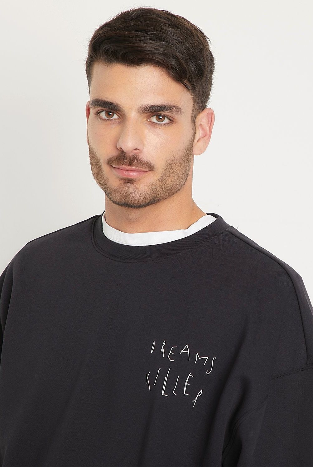 BASEMENT - Polerón Basement Crew Neck Algodón Hombre Diseño Liso