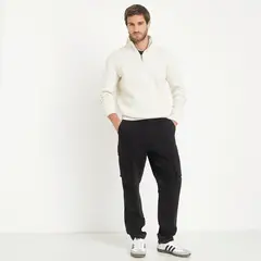 BASEMENT - Jeans Cargo Slim Hombre
